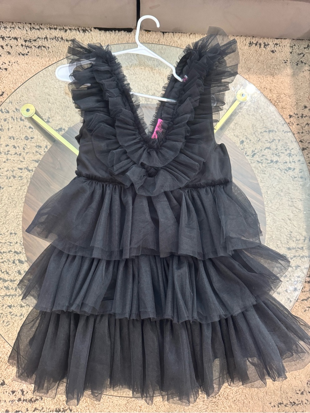 Betsey Johnson Black Ruffled Tulle Party Dress for Women - Picture 2 of 3